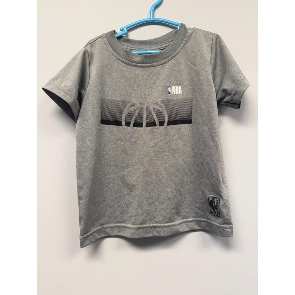 NBA‎ Toddler Boys 3T Gray Basketball Graphic T-Shirt Short Sleeve Crew Neck Tee